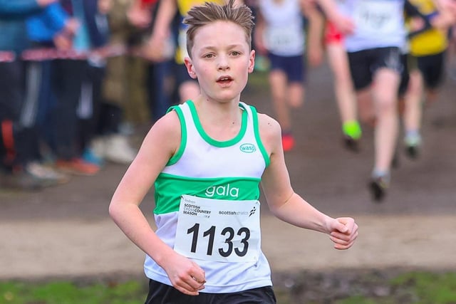 Gala Harrier Gregor Adamson finished 11th in the under-13 boys' race at Falkirk on Saturday in 12:32 (Pic: Scott Louden)