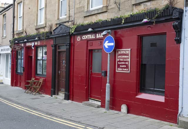 Central Bar, Peebles, where Mark Abrami downed six pints of lager and several whiskies before driving home. Photo: Bill McBurnie.