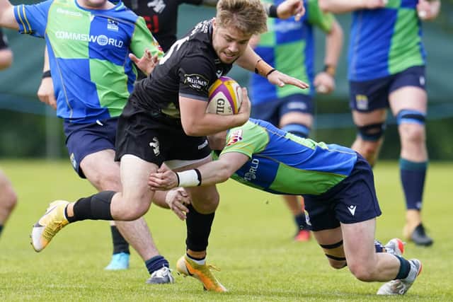Southern Knights' Keiran Clark on the ball against Boroughmuir Bears at the weekend (Photo by Simon Wootton/SNS Group/SRU)