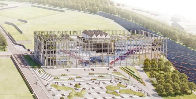 A concept design of how the new Hawick High School could look.