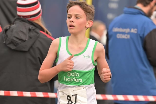 Gala Harrier Seb Darlow was 51st under-15 boy at Saturday's Scottish short-course cross-country championships at Lanark in 6:55