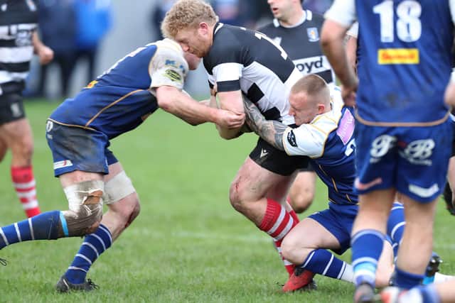 Kelso captain Frankie Robson in possession during his team's 30-21 win at home at Poynder Park to Jed-Forest on Saturday (Photo: Brian Sutherland)