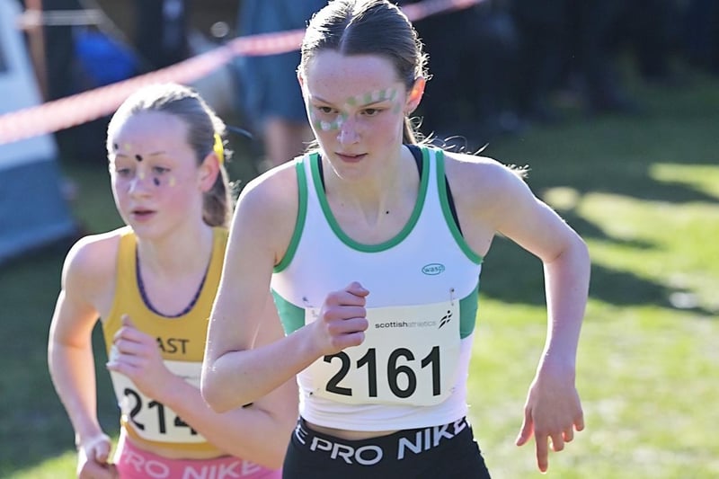 Gala Harrier Ava Richardson was ninth under-15 girl in 17:14 at 2024's Scottish Athletics cross-country championships at Falkirk on Saturday
