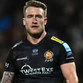 Scotland captain Stuart Hogg, seen here playing for Exeter Chiefs against Bristol Bears earlier this month, warns that England will still be a daunting proposition even without captain Owen Farrell (Photo by Dan Mullan/Getty Images)