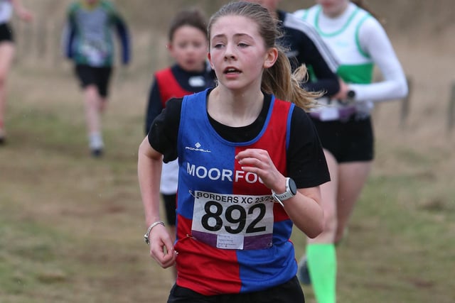 Moorfoot Runner Isabella Moran was 30th in 14:47 in Sunday's junior Borders Cross-Country Series race at Dunbar