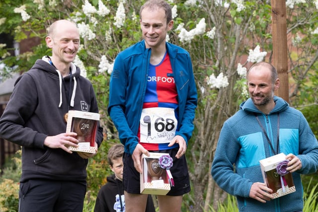 Overall winner Milan Misak, centre, with, left, Leahn Parry and Richard Holloway