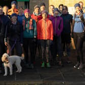 Runners getting ready to set off from Tweedbank Sports Complex on Monday
