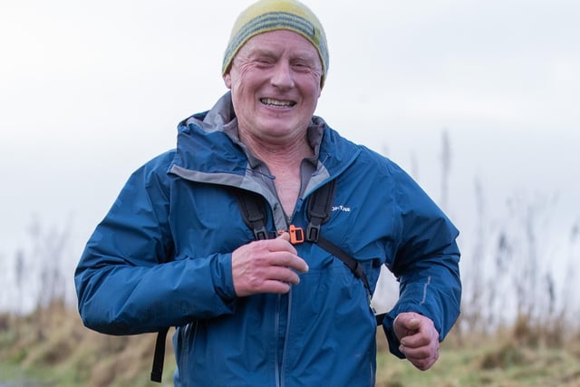 Graeme Capper taking part in Lauderdale Limpers and Gala Harriers' social run from Tweedbank to Lauder on Tuesday