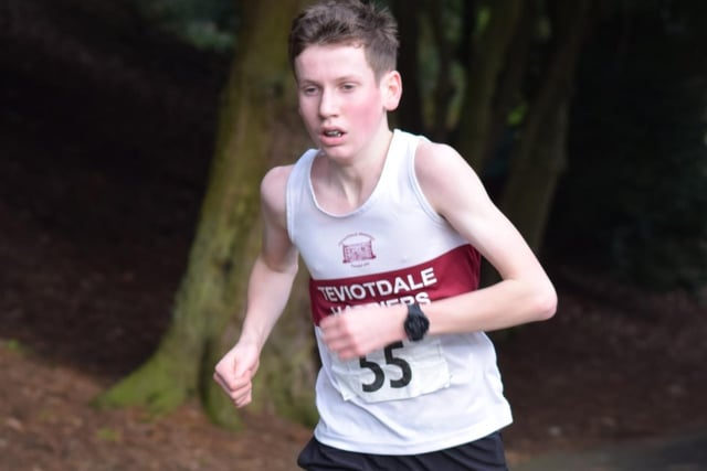 Irvine Welsh won the under-15 and under-17 boys' BM Murray Trophy at Teviotdale Harriers' 2023 club championships at Hawick's Wilton Lodge Park on Saturday