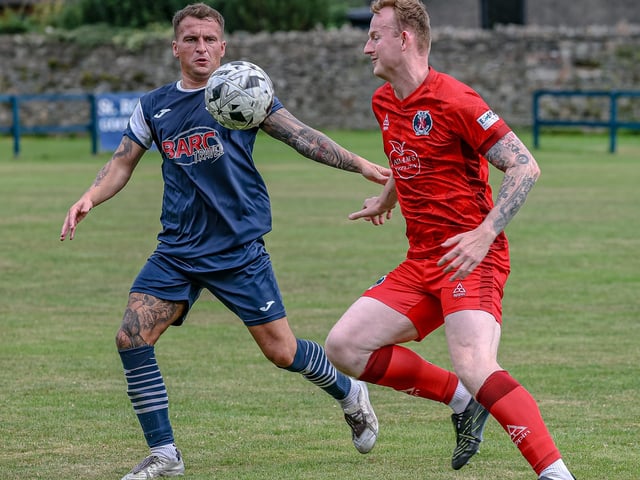 Ben Brown in action for Vale of Leithen during their 3-2 defeat hosting Hawick Royal Albert on Saturday (Photo: Hilary Isaac)