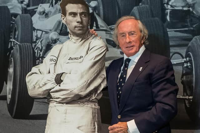 Jackie Stewart officially opening the Jim Clark Motorsport Museum in Duns in August 2019 (Photo: Scottish Borders Council)