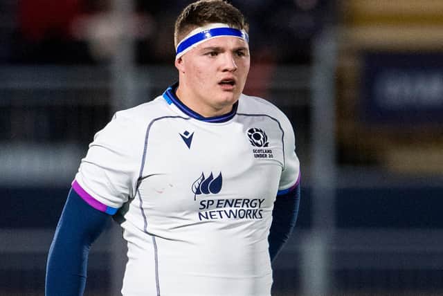 West Linton's Patrick Harrison in action for Scotland during their Six Nations under-20 championship match against France on Friday, February 25, in Edinburgh (Photo by Ross Parker/SNS Group/SRU)