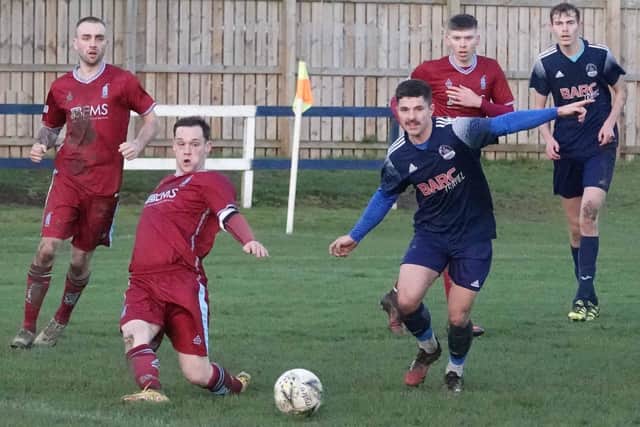 Vale of Leithen losing 3-1 at home to Haddington Athletic on Saturday (Photo: David Wilson)