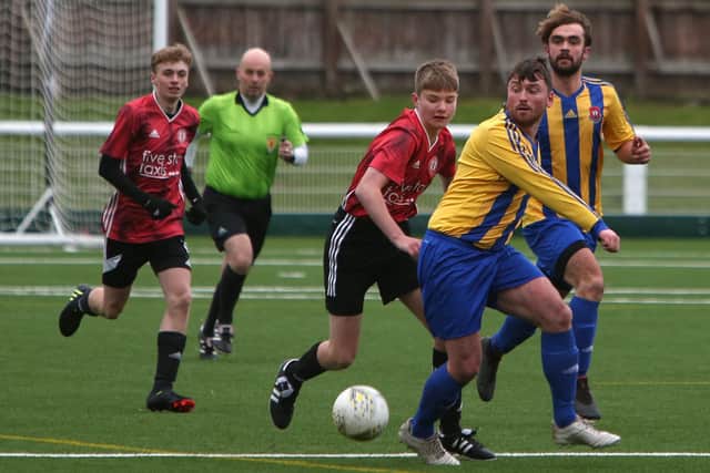 Gala Fairydean Rovers Amateurs being beaten 1-0 at home by Highfields United on Saturday, December 10 (Pic: Steve Cox)