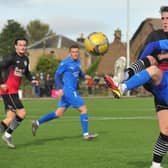 Gala Fairydean Rovers captain Gareth Rodger challenging for a ball against Bo'ness United in October (Photo: Alan Murray)