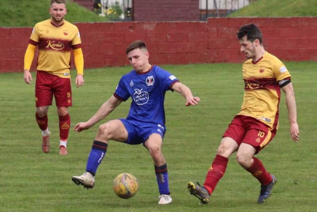 Hawick Royal Albert on the ball against Whitburn at the weekend (Pic: Ann Haddow)