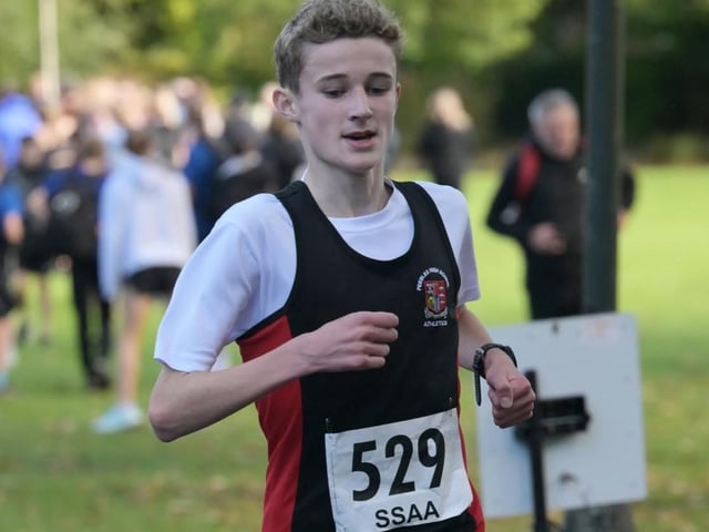Jack Foley at 2026’s Scottish Schools Athletics Association road-race championships, held in Fife this month (Photo: Neil Renton)