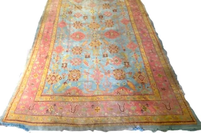 This rather tatty rug went for a surprising £10,900 at Brown's auction.