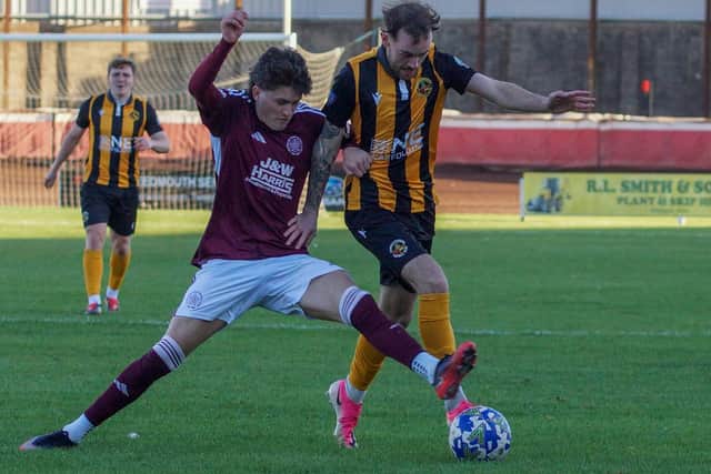 Berwick Rangers losing 1-0 at home to Linlithgow Rose at Shielfield Park on Saturday (Photo: Alan Bell)
