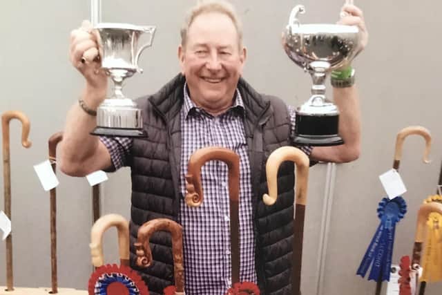 Iain Paterson with RHS trophies.