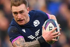 Scotland's Stuart Hogg playing against Japan at Murrayfield Stadium in Edinburgh yesterday (Photo by Andy Buchanan/AFP via Getty Images)