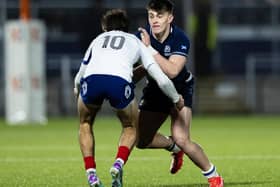 Kerr Johnston in action for  Scotland during their Under-20 Six Nations match against France at Edinburgh's Hive Stadium on Friday, February 9 (Photo by Ewan Bootman/SNS Group/SRU)