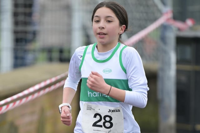 Gala Harriers' Javiera Unibazo was 38th girl under 13 in 12:37 at Sunday's Scottish Athletics young athletes' road races at Greenock