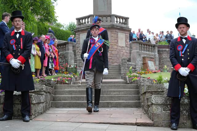 Will marked the sacrifice made by many townsfolk by laying a wreath at the War Memorial.