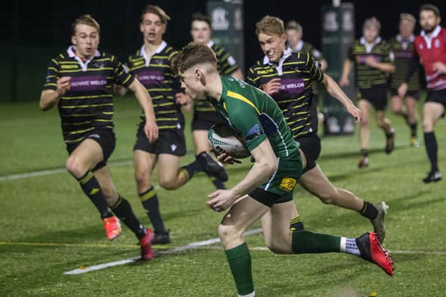 Hawick Youth's Rory Stanger on the run against Melrose Wasps (Photo: Bill McBurnie)