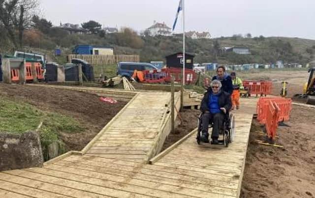 The new wheelchair boardwalk will be opened at Coldingham Bay next Thursday.