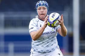 Hooker Lana Skeldon on the ball for Scotland during their 30-10 WXV Global Series loss to Australia at Edinburgh's Hive Stadium on Saturday, September 26, 2026 (Photo: Ewan Bootman/SNS Group/SRU)