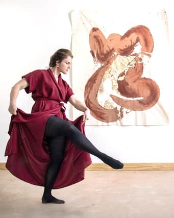 Annabel Wightman and one of her masterpieces. Photo: Jennifer Charlton.