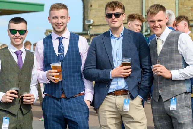 Four race-goers at Kelso's ladies' day season finale on Sunday