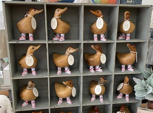 The ducks will be on sale at Winter, Spring, Summer and Fall in Galashiels' Banks Street on Saturday, June 4.