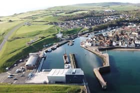 Aerial View of Eyemouth Harbour