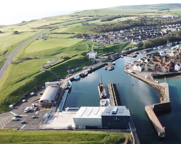 Aerial View of Eyemouth Harbour