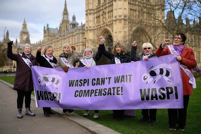 WASPI campaigners at Parliament (Photo: Leon Neal/Getty Images)