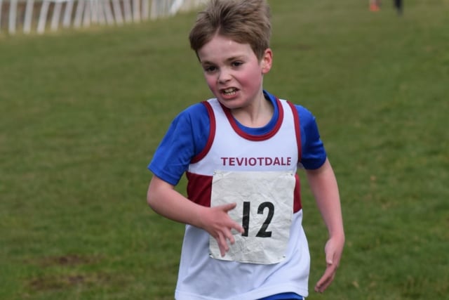 Callan Michie won this year's Teviotdale Harriers cup race for boys under 11 and 13 at the age of nine
