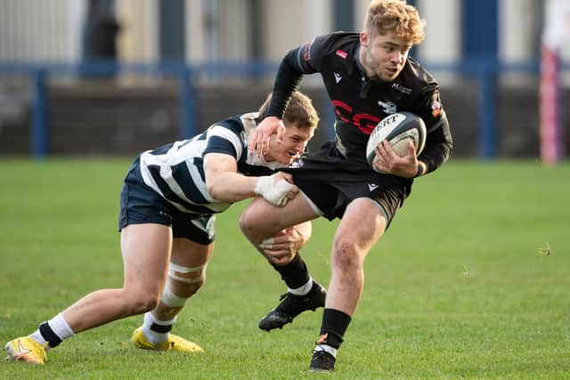 Keiran Clark in possession for Southern Knights against Heriot's at the weekend (Photo by Paul Devlin/SNS Group/SRU)