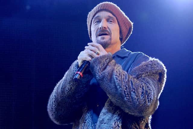 James frontman Tim Booth pictured at a previous show, in Linlithgow in 2018, but wearing what appears to be the same woolly hat (Picture: Michael Gillen)
