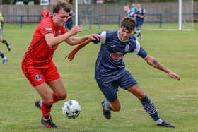 Kyle Kivlichan in action for Vale of Leithen during their 3-2 defeat hosting Hawick Royal Albert on Saturday (Photo: Hilary Isaac)