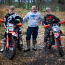 Nic Davidson with sons Callum, left, and Robbie