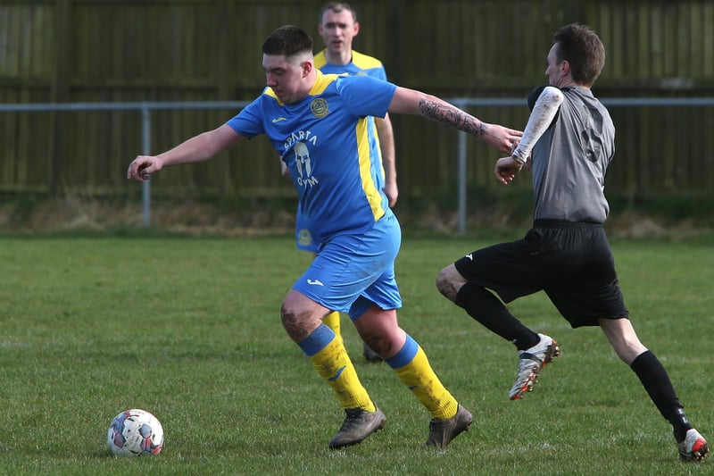 Eyemouth United Amateurs beating Selkirk Victoria 5-0 at home on Saturday in the Border Amateur Football Association's B division (Photo: Steve Cox)