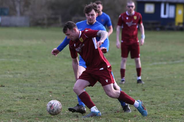 Linton Hotspur on the ball against Ancrum at the weekend (Pic: Steve Cox)
