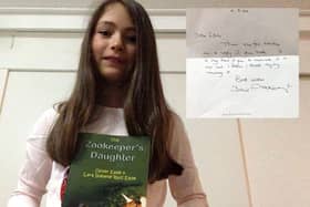 Lara and the Zookeeper's Daughter, with the letter from Sir David Attenborough.