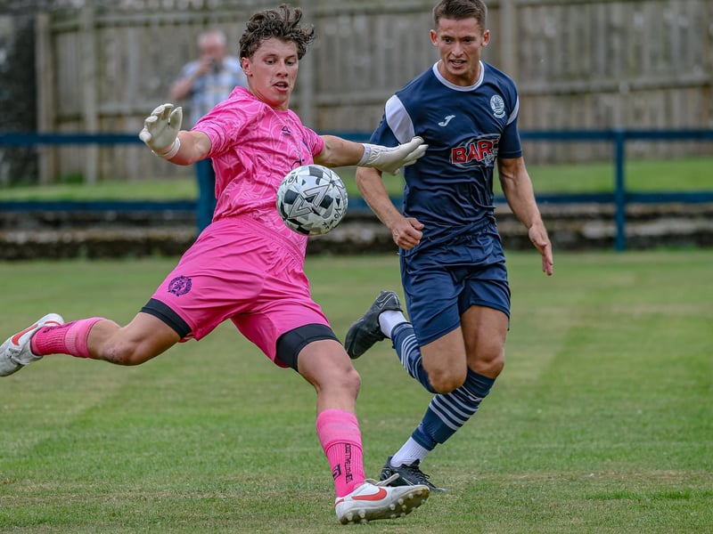Callum Archibald in action for Hawick Royal Albert during their 3-2 win away to Vale of Leithen on Saturday (Photo: Hilary Isaac)