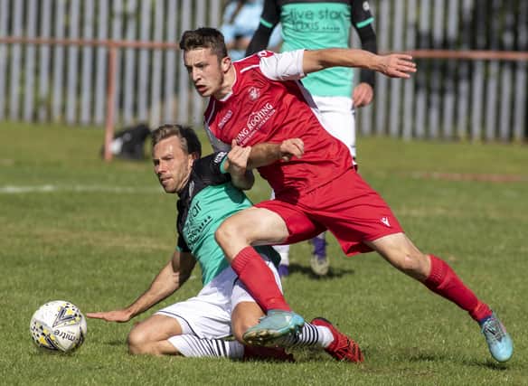 Gala Fairydean Rovers winger Danny Galbraith in action against Kinnoull last month (Photo: Thomas Brown)