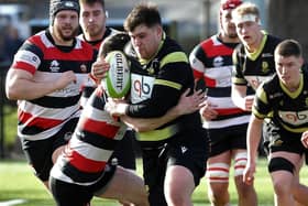Will Owen, seen here in action previously, scored two tries for Melrose against Peebles on Friday (Pic: Douglas Hardie)