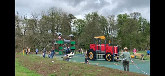 The new playpark at Longformacus was opened on Sunday.