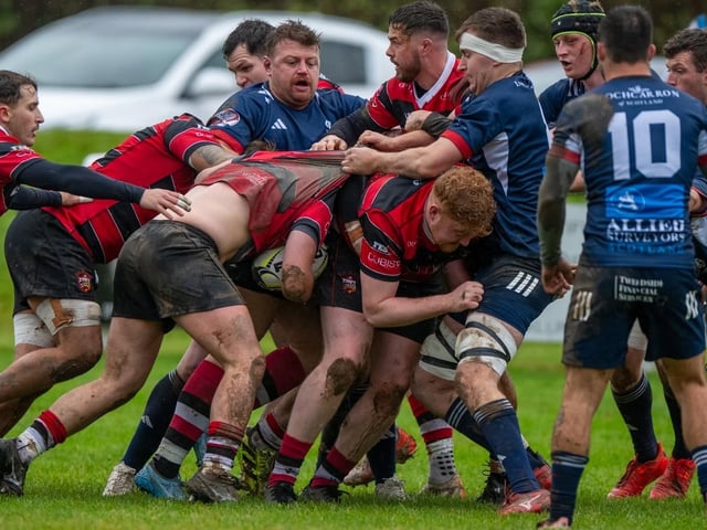Stirling County winning 29-12 away to Selkirk at Philiphaugh on Saturday (Photo: Bryan Robertson)